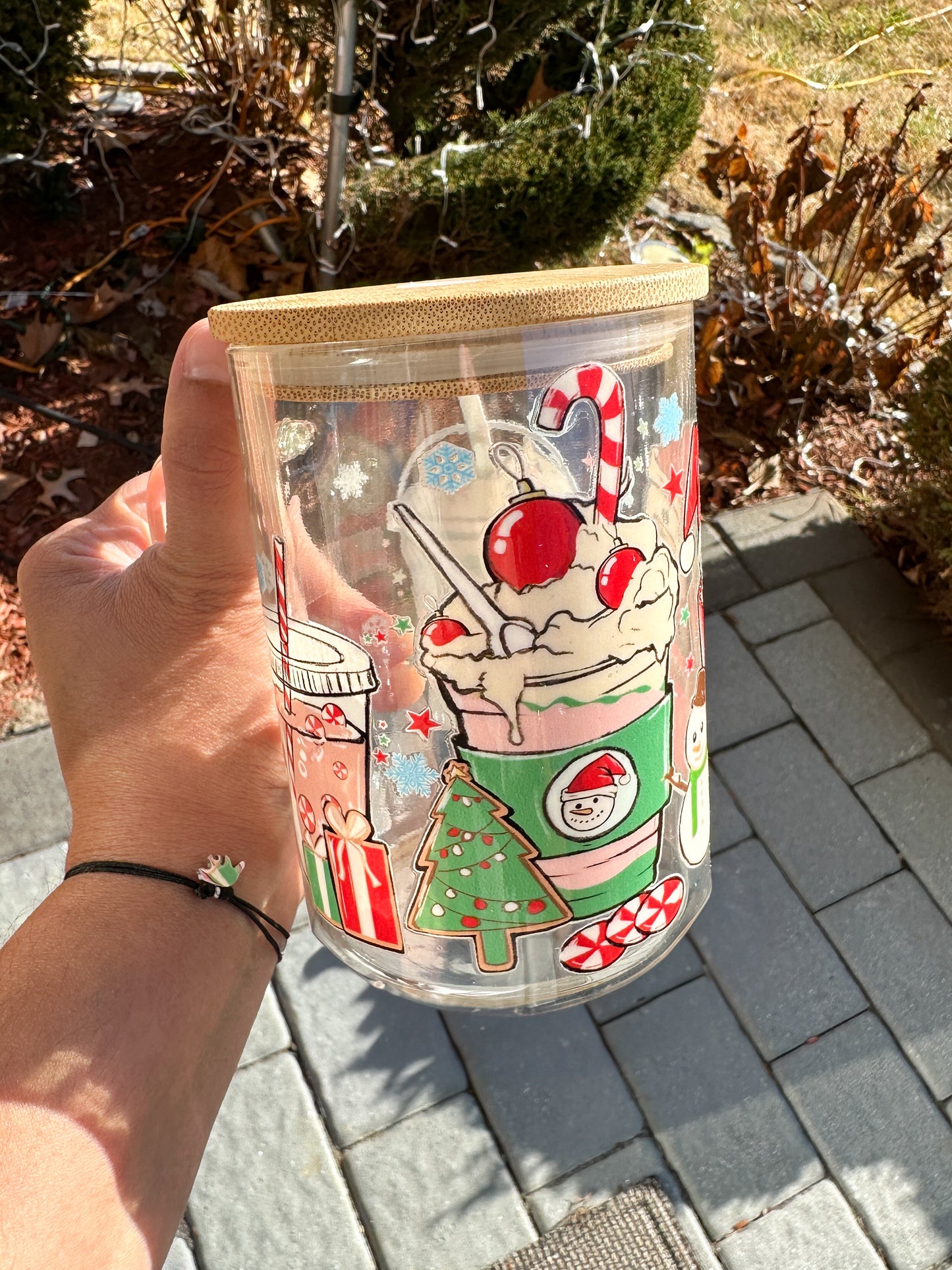 Christmas Glass Mugs