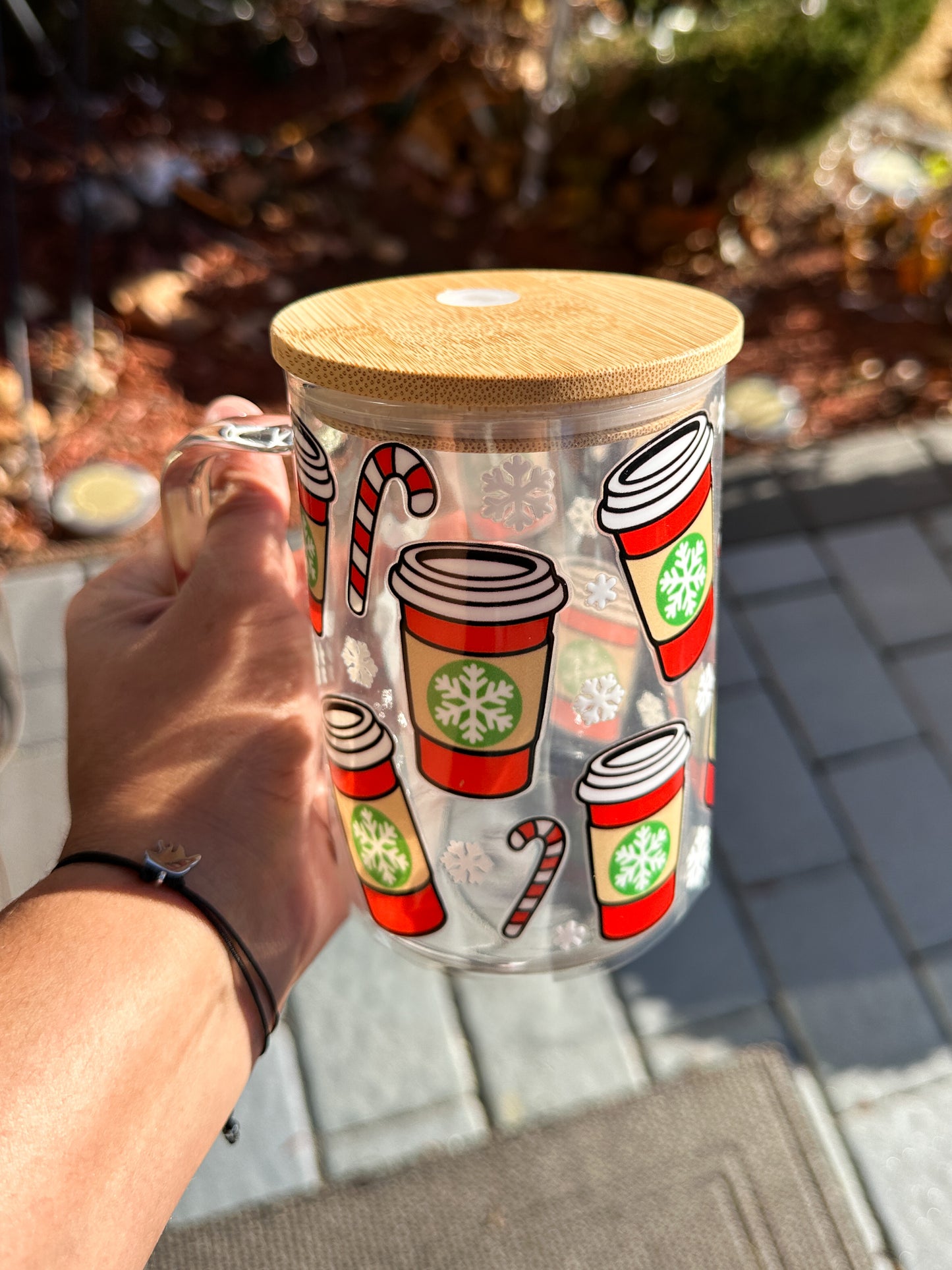 Christmas Glass Mugs