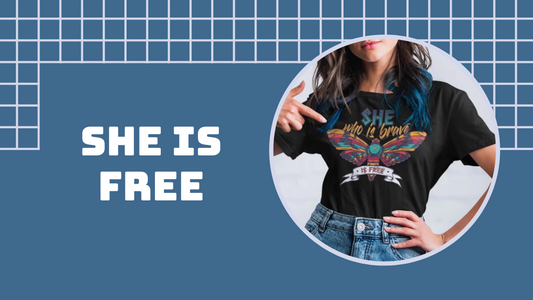 SHE IS FREE (MIdweight Hoodie)