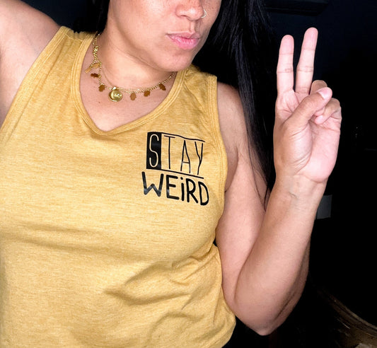 Stay Weird (Crop Tank Tops)