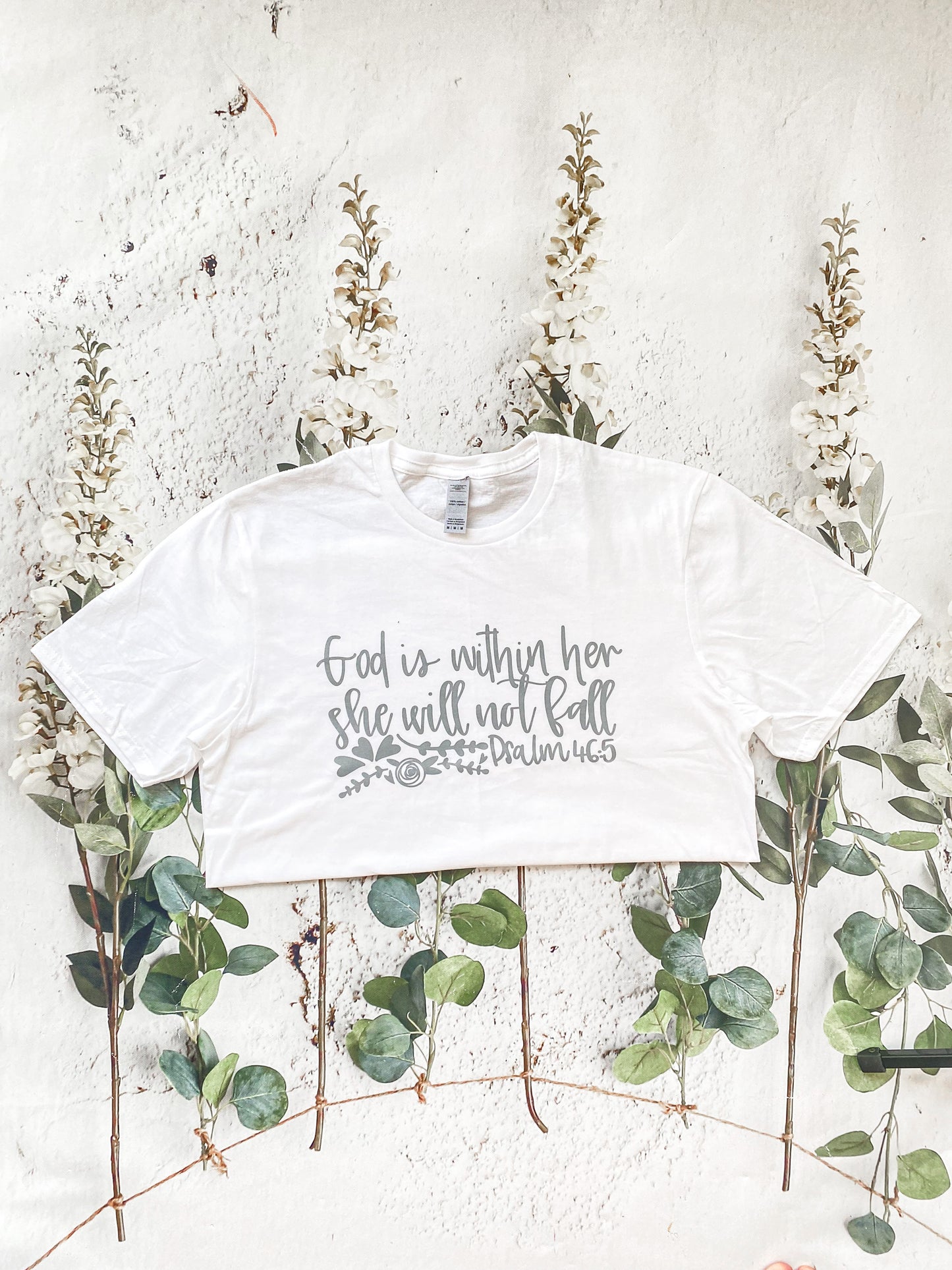 God is within her she will not fall (Crop Tank Tops)