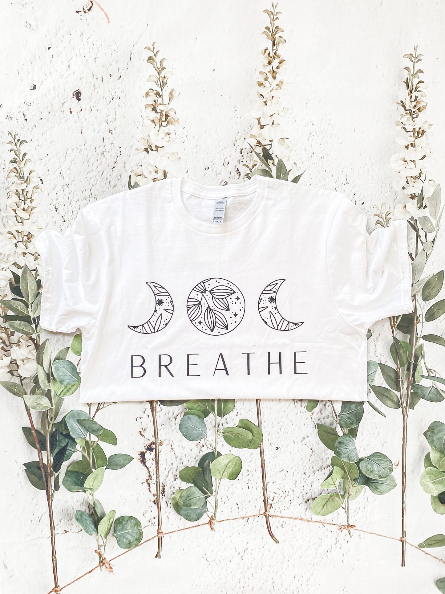 Breathe (Black Letters) (Crop Tank Tops)