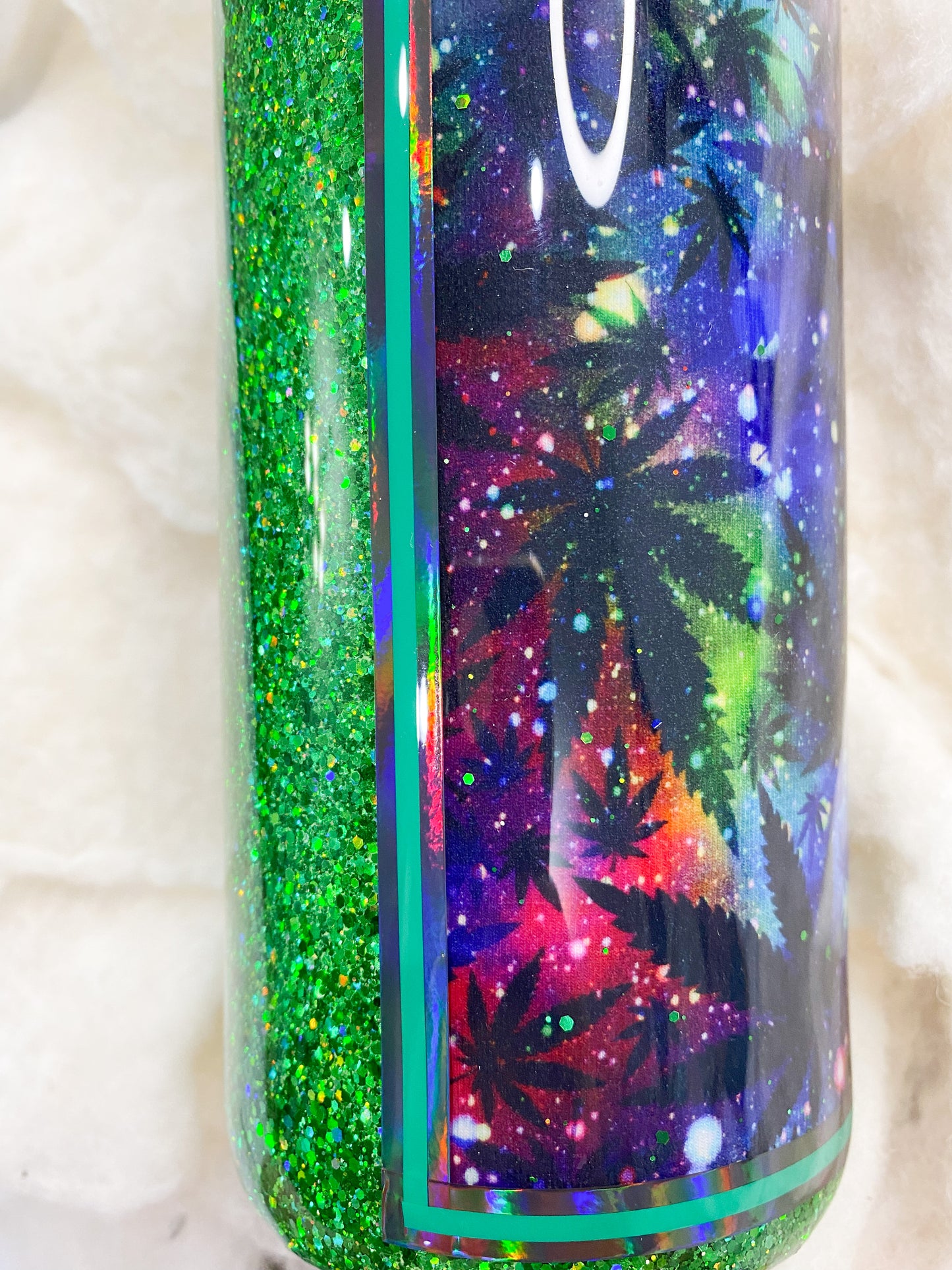 Galaxy Stone (Green Glitter)