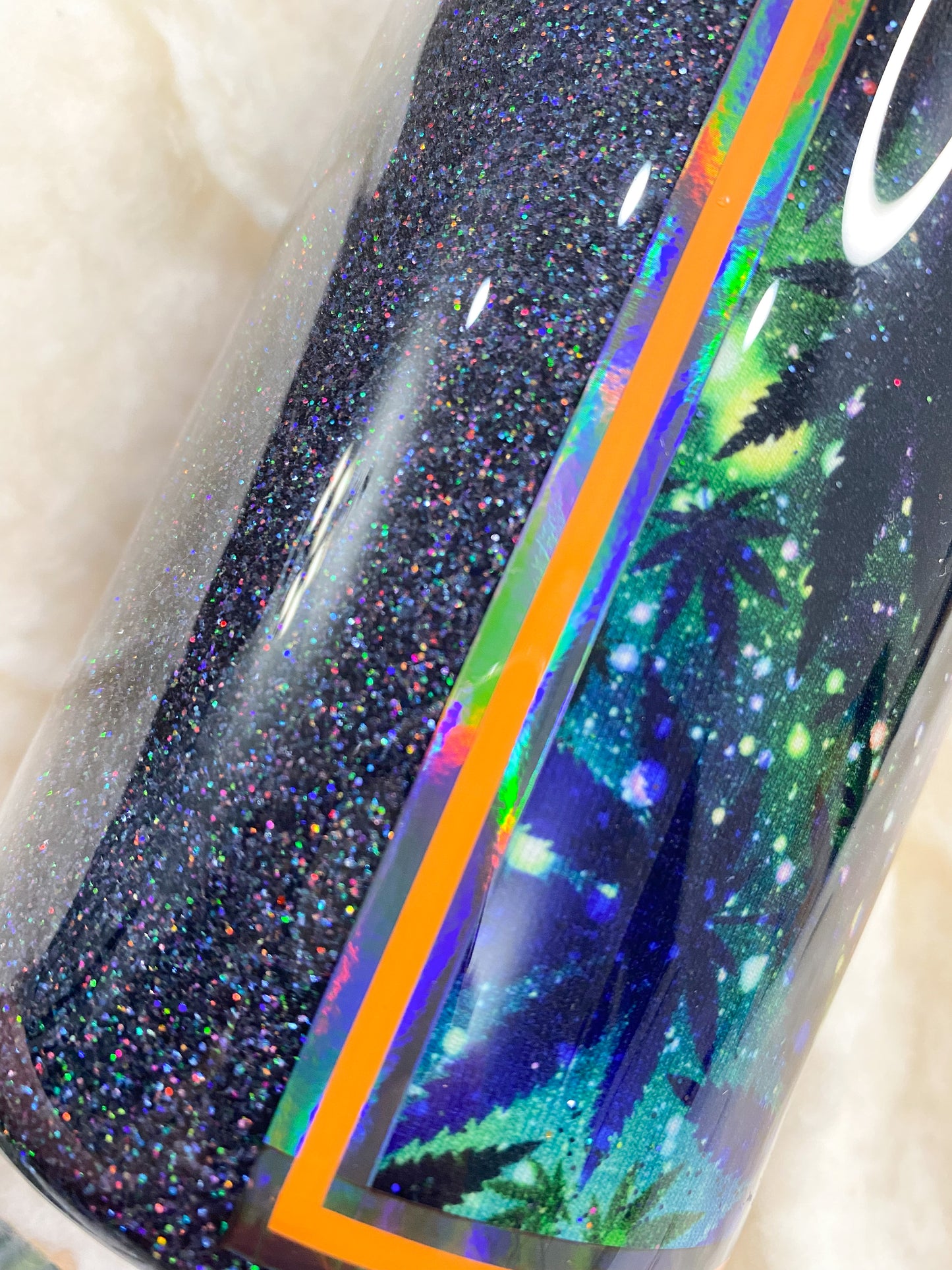 Galaxy Stone (Multi Colored Black Glitter)